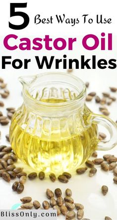 5 Best Ways To Use Castor Oil For Wrinkles - BlissOnly Hemgjord Glass, Castor Oil For Skin, Castor Oil For Hair, Baking Soda Shampoo, Moisturizer For Oily Skin