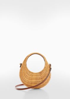 Rattan bag with double handle Modern Straw Shoulder Bag With Detachable Handle, Modern Straw Tote Bag With Detachable Strap, Modern Straw Bag With Round Handle, Daily Use Satchel With Braided Round Handles, Modern Summer Shoulder Bag With Bamboo Handle, Chic Hobo Bag With Braided Handles, Modern Shoulder Bag With Bamboo Handle For Summer, Trendy Shoulder Bag With Bamboo Handle, Shopping Hobo Bag With Detachable Round Handle