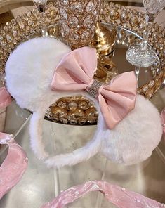 Marie Disneybound, Pink Disney Ears, Marie Aesthetic Aristocats, Pink Minnie Ears, Disney Marie Merchandise, Pink Mickey Ears, Aristocats Loungefly, Light Pink Bow, Disney Sweets