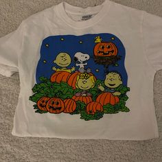 The Great Pumpkin Halloween Shirt! Can Be Cropped Or Worn Regularly, No Flaws/Brand New! Retro White Top For Halloween, Retro White Tops For Halloween, Playful Fall Streetwear Tops, Retro White Tops From Urban Outfitters, Urban Outfitters White Tops For Fall, Retro White Halloween T-shirt, Spooky White Tops For Streetwear, White Spooky Tops For Streetwear, Spooky White Top With Funny Print