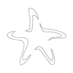 the outline of a starfish on a white background