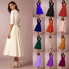 Find ideas๏ฟฝand inspiration for 50s Swing Dress 60s Vintage Retro Style Rockabilly Dresses Plus Size Pinup Party, Women's Dresses Plus Size Ball Gown, Vintage Long Dress, Ladies Gown, Rockabilly Dress, Autumn Dress, Solid Color Dress, Elegant Dresses For Women, Sleeve Women, Fashion Dresses Casual