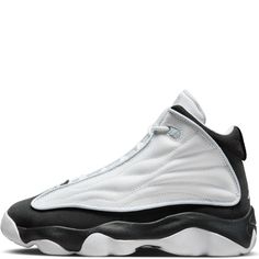 Jordan Big Kids Pro Strong Basketball Shoes Size-7 Color-White/Black Dynamic White High-top Sneakers With Rubber Sole, White Basketball Shoes With Rubber Sole, White Synthetic Jordan Shoes With Rubber Sole, White High-top Basketball Shoes With Rubber Sole, White Round Toe Skate Shoes For Sports, White Leather High-top Sneakers, Jordan Shoes With Air Max Cushioning And White Sole, White Dynamic High-top Sneakers With Air Max Cushioning, White Mid-top Basketball Shoes With Rubber Sole