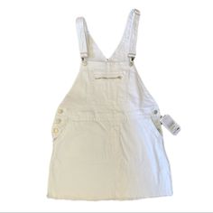 New With Tags White Denim Overall Dress Papaya I And M Premium Jeans Large L Overalls Skirt Actual Item Is Pictured Questions? Leave A Comment Below! Casual White Denim Dress, White Casual Mini Denim Dress, Casual White Mini Denim Dress, Casual White Denim Dress With Pockets, White Fitted Denim Dress With Pockets, White Sleeveless Cotton Denim Dress, White Denim Dress With Pockets For Spring, White Casual Denim Dress For Spring, Overalls Skirt