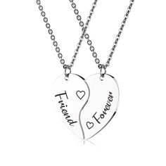 PRICES MAY VARY. 💖Style: The necklaces seperate and it comes in two parts for two people.Even if you are far apart, your heart is still together.Best Family & Friendshilp Gifts for Women Teen Girls,BFF Friendship Necklaces,friendship split heart pendant necklace. 💖Material : Our Necklace Made of 316 stainless steel,allergy free,Strong, durable and lightweight, yet high quality,delicate polishing free and not deformation,.Comfortable to Wear. 💖Puzzle Piece Size: 1.2'' *1.1'' (30mm * 28mm), Nec Family Necklace Mother Jewelry, Necklaces Friendship, Grandmother And Granddaughter, Best Friends Necklace, Friends Necklace, Necklaces Gift, Heart Puzzle, Bff Necklaces