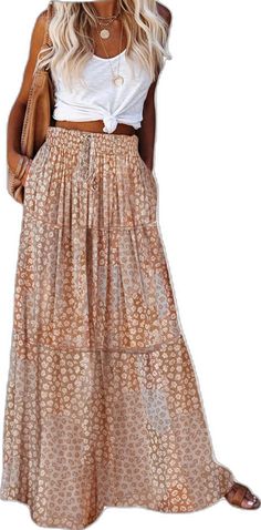 Maxi Skirt With Pockets, Long Maxi Skirt, Long Maxi Skirts, Skirt With Pockets, Womens Casual, Long Maxi, Skirts With Pockets, Waist Tie, Paisley Print