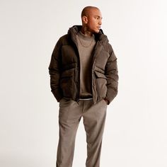 Our New Heavyweight Puffer Jacket In A Sueded Nylon Fabric With Wind- And Water-Resistant Properties, Featuring Recycled Fill To Protect Against The Elements, Front Pockets With Flap Closure, Interior Chest Pocket, Zip- And Snap-Up Front, Functional Hood, Mock Neck Collar, Drop-Tail Hem And Elastic Cuffs. Imported. Shell:57% Composite Fiber Polyester/ Nylon, 43% Polyester / Lining:100% Polyester / Filling:100% Recycled Polyester Fibers Machine Wash Cold, With Like Colors Only Non-Chlorine Bleach Tumble Dry Low Low Iron If Needed Do Not Dry Clean Urban Puffer Windbreaker For Fall, Urban Style Puffer Windbreaker For Fall, Urban Puffer Outerwear For Cold Weather, Urban Style Winter Windbreaker With Padded Collar, Urban Puffer Outerwear For Fall, Cold Weather Down Outerwear With Detachable Hood, Urban Outerwear For Cold Fall Weather, Urban Style Fall Outerwear For Cold Weather, Urban Style Outerwear For Cold Weather In Fall