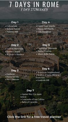 the 7 days in rome itinerary