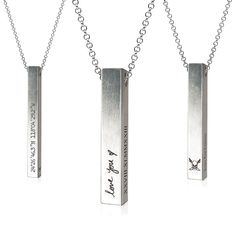 PRICES MAY VARY. [Made of 925 Sterling Silver] 3 Color Options: Silver, Gold Plated, Rose Gold Plated. Personalized bar necklace is suitable for women and men, classic and fashionable. [Custom Bar Necklace Information] Small size: approx. 0.14" x 0.14" x 1.28" (3.5 x 3.5 x 32mm), Chain length: 18" (45cm) . Medium size: approx. 0.2" x 0.2" x 1.44" (5 x 5 x 36mm), Chain length: 22" (55mm) . Large size: approx. 0.28" x 0.28" x 1.6" (7 x 7 x 40mm), Chain length: 24" (60mm) . Recommendations: S for w Custom Engraved Necklace, Coordinates Jewelry, Custom Bar Necklace, Vertical Bar Necklace, Bar Necklace Personalized, Name Pendant, Vertical Bar, Custom Bar, Men Classic