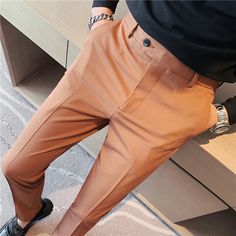 SPECIFICATIONS Material: COTTON Applicable Season: Spring and Autumn Style: Casual Applicable Scene: Daily Front Style: Flat Pant Closure Type: Zipper Fly Gender: MEN Item Type: Suit Pants Trousers Men Formal, Mens Suit Pants, Slim Pants Men, Business Casual Suit, Mens Fashion Business Casual, Mens Fashion Business, Spring Fashion Casual, Formal Pants, Business Pants