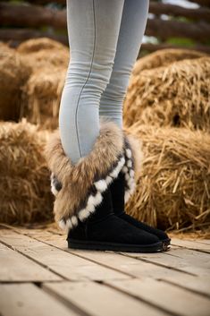 Indulge in ultimate comfort and style with the SMAIBULUN Ugg Faux Fur Wool Lined Grazing Calf Boots. These stunning boots feature a faux fur and wool lining for extra warmth and a luxurious feel. The ergonomic design ensures a perfect fit, making these boots the perfect addition to your winter wardrobe. 1'' heel 9.2'' shaft 17.2'' circumference Pull-on Lightly padded footbed Suede upper Faux fur calf Wool lined Man-made EVA sole Reindeer Headband, Eva Sole, Calf Boots, Daily Dress, Dress Jewelry, Ergonomic Design, Winter Wardrobe, Black Boots, Faux Fur