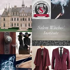 Salem Witches’ Institute - Harry Potter Wizarding schools aesthetic 9/12 Salem Witch Institute, Auror Uniform Harry Potter, Salem Witches Institute Aesthetic, Salem Institute Of Magic, Harry Potter Witch Outfit, Auror Outfit Harry Potter, Wizarding World Aesthetic Outfits, Wizarding Schools Around The World