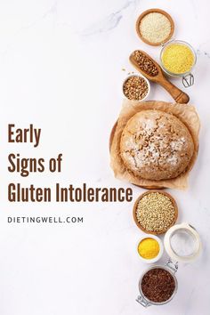 Gluten intolerance is an autoimmune digestive genetic disease, also referred to as celiac disease. Here are 13 early signs of gluten intolerance in adults. Gluten Intolerance Symptoms Signs, Symptoms Of Gluten Intolerance, Gluten Intolerance Diet, Signs Of Gluten Intolerance, Gluten Intolerance Symptoms, Longevity Diet, Anti Oxidant Foods, Gluten Allergy, Cold Symptoms