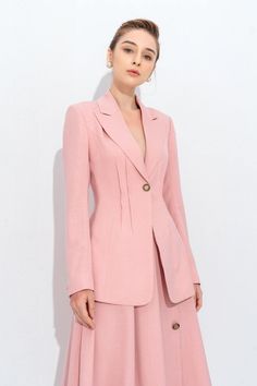 Lisa Dart Effect Suit Jacket MEAN BLVD Mean Blvd, Hourglass Silhouette, Designer Collection, S Models, Dart, Online Fashion, Linen Blend, Latest Fashion Trends, Rose Quartz