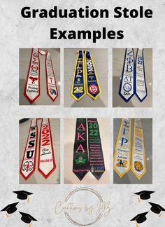 an image of graduation stole examples