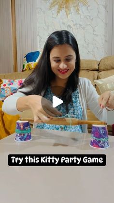 the girl is playing with her toys on the tv show, try this kitty party game