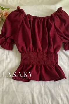 Lasaky - Exquisite Womens Chiffon Blouse: Elegant Long Sleeve Design with Cold Shoulder and Ruffle Hem Accentuation Women Chiffon Blouse, Blouse Elegant, Cold Shoulder Styles, Burgundy Shorts, Long Sleeve Design, Chiffon Long Sleeve, Chiffon Blouse, Sleeve Designs, Ruffle Hem