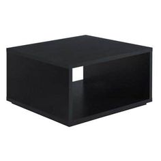 a black box with a white square in the middle