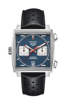 Tag Heuer Monaco, Black Leather Watch, Tag Heuer Watch, As Monaco, Latest Watches, Tudor Black Bay, Sport Automobile, Gents Watches