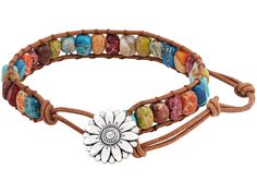 PRICES MAY VARY. 7 Chakras Bracelets for Women: The 7 chakra bracelet set includes 7 different colored beads, each representing a different chakra. The chakras are associated with different energy centers in the body, and wearing the bracelet can help balance and align the chakras. Real Stone Leather Wrap Healing Bead with Flower Bracelet: The bracelet is made of high-quality leather and real stone beads. The stone beads are believed to have healing properties and can help promote physical and e Leather And Bead Bracelet, 7 Chakra Bracelet, Western Bracelets, Energy Centers, Friendship Jewelry, Natural Stone Beads, Stone Wrapping, Beaded Wrap Bracelets, 7 Chakra