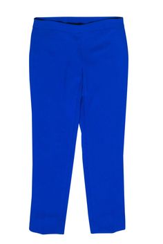 Current Boutique-W by Worth - Cobalt Blue Skinny Trousers Sz 2 Fitted Royal Blue Pants For Workwear, Blue Stretch Pants For Workwear, Royal Blue Bottoms For Work, Blue Elastane Bottoms For Workwear, Best Blazer, French Girl Chic, Chic Shop, Professional Wardrobe, Buy Shoes Online