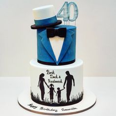 a birthday cake with an image of a man and woman holding hands