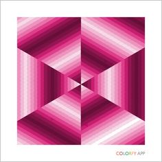 an abstract geometric design with pink and purple colors on the bottom half of the image