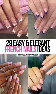 Discover effortless style with these easy French nails ideas! From classic looks to modern twists, these designs are perfect for any season and simple to apply at home. Ideal for everyday wear or special occasions, these nails will keep you looking chic. Check out the blog for more inspiration or save this pin for your next manicure! Cute French Manicure Designs, Chevron Nails French, French Manicures With A Twist, French Mani And Pedi, French Manicure With Color, Easy French Nails, Elegant French Nails, French Nails Ideas, French Manicure With A Twist