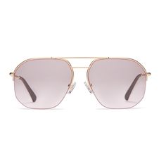 Muse Sun SUN READING LOOK OPTIC Gold Pink Tint +0.00 Fashion Glasses Frames, Felt Case, Rim Design, Mom Jewelry, Metal Frames, Blue Lenses, Recycled Metal, Retro Vibe, Silver Frame