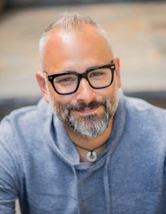 Bald Men With Glasses, Haircut For Balding Men On Top, Bald Man With Glasses, Bald Head Man, Hairstyles For Long Hair Easy, Grey Hair And Glasses