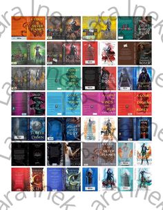 an image of the covers of books that are all in different colors and sizes, including one