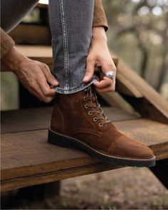 The Trooper, Handcrafted Boots, Studio Color, Stylish Boots, Tan Suede, Men's Boots, Lug Sole, Weather Conditions, Vintage Looks