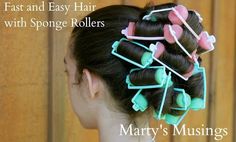 Hair Solutions: Fast and Easy Using Sponge Curlers from Marty's Musings Easy Cheer Hairstyles, Cheer Ponytail, Cheer Hairstyles, Curls Without Heat, Classic Hair, Heatless Hairstyles, Fashion And Beauty Tips