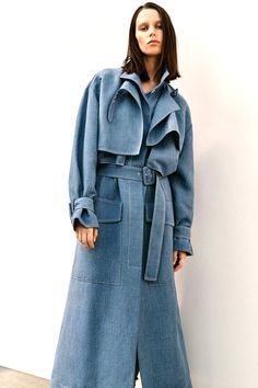 Joseph Fashion, Mode Mantel, Silk Coat, 2016 Menswear, Mode Abaya, All Jeans, Blue Coat, 가을 패션, Fashion Show Collection