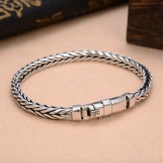 Men's Sterling Silver Slim Braided Bracelet Gift Items For Men, Mens Sterling Silver Jewelry, Gents Bracelet, Silver Anklets Designs, Jewelry 2023, Gold Earrings Models, Mens Silver Jewelry, G 20, Silver Chain For Men