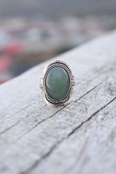 "Adjustable alpaca silver rings with green Jade gemstone for cleansing and protection. These green crystal rings are handmade with ♡ in Peru. Rings are adjustable to every ring size! More ethnic (gemstone) rings: https://www.etsy.com/shop/IluminaCamino/?section_id=25291253 DIMENSIONS Average stone size is 1.8 x 1.2 cm (0.7 x 0.5\") ALPACA SILVER Alpaca silver is a high quality metal alloy typically used for jewellery-making in Central and South American countries. This durable material is very e Handmade Green Jade Rings, Green Rings With Large Oval Cabochon Stone, Oval Green Crystal Sterling Silver Ring, Green Oval Crystal Ring In Sterling Silver, Green Oval Cabochon Ring With Large Stone, Adjustable Green Jade Rings, Green Jade Jewelry With Large Stone, Green Jade Rings With Natural Stones, Handmade Green Crystal Ring For Healing