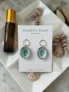 Ocean-inspired Shell Earrings, Adjustable Shell Earrings With Ocean-inspired Style, Summer Ocean-inspired Shell Earrings, Handmade Shell-shaped Beachy Earrings, Ocean-inspired Dangle Shell Earrings, Limpet Shell, Stud Jewelry, Circle Studs, Shells