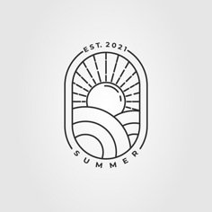 the logo for east - 2011 summer, with an image of a sun and mountains