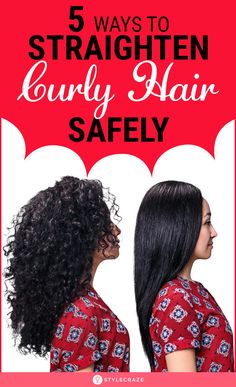 How To Straighten Biracial Hair, How To Make Curly Hair Straight Forever, Hair Straightener For Curly Hair, Curly To Straight Hair Natural, Best Straightener For Curly Hair, How To Straight Curly Hair Naturally, Curly Hair To Straight How To Get, How To Make Curly Hair Straight No Heat