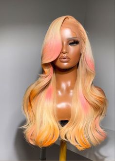 Coloured Wigs Black Women, Ombré Wig, Wig Mannequin, Hair Colorful, Lace Fronts, Trendy Products