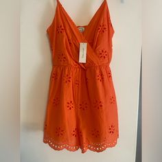 Women Size Xs Orange Adjustable Strap Romper. Brand Blue Rain. Casual Orange Jumpsuits And Rompers For Spring, Summer Orange Cotton Jumpsuits And Rompers, Spring Orange Jumpsuits And Rompers For Loungewear, Orange Jumpsuits And Rompers For Spring Loungewear, Orange Jumpsuits And Rompers For Spring Day Out, Spring Orange Jumpsuit For Loungewear, Orange Jumpsuit For Spring Loungewear, Light Blue Romper, Black Romper Shorts