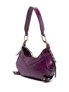 BIASIA Y2K Leather Shoulder Bag - Farfetch Amazon Account, Y2k Purse, Purple Bag, Orange Bag, Purple Bags, Strap Tops, Ballet Flat Shoes, Square Bag, Green Bag