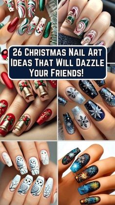 Xmas Nails Christmas, Nails Xmas, Xmas Nail Designs, Christmas Nail Ideas, December Nails, Christmas Manicure, Festive Nail Art, Fall Nail Trends, Cute Christmas Nails