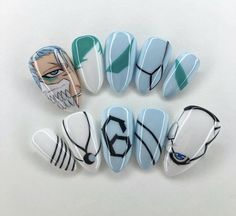 Kakashi Nails, Berserk Nails, Manga Nails, Japan Nail, Crochet Vest Pattern