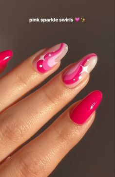 Artsy Summer Nails, Bold Summer Nails, Pink Nails 2024, Girly Nail Art, Unghie Nail Art, Summery Nails, Cute Gel Nails, Nail Art Ideas, Dream Nails