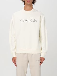 Sweatshirt CALVIN KLEIN Men color White Calvin Klein Sweatshirt, White Calvin Klein, Calvin Klein Collection, Men Sweatshirt, Sweatshirt For Men, Calvin Klein Men, Italian Fashion Designers, Mens Activewear, White Sweatshirt