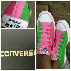 Nice mix of colors Aka Sneakers, Green Closet, Cool Converse