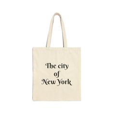 Carry the energy of the Big Apple with you wherever you go! Our "The City of New York" tote bag is designed for those who love adventure and urban style. Made from sturdy fabric, it's perfect for daily use, whether you're heading to work, shopping, or out for a day of exploring. The sleek design and roomy interior make it an ideal companion for all your essentials. This 100% cotton bag comes in one size - 15" x 16"- perfect for everyday wear. While the canvas material will show off your designs New York Tote Bag, New York Tote, Valentines Birthday, Aesthetic Gift, Gift Boyfriend, Valentine Birthday, Urban Style, Christmas Aesthetic, Big Apple