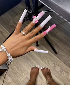 Medium Square Acrylic Nails Birthday, Birthday Nails Square Long, Nail Ideas Long Coffin, Birthday Nails Long, Cute Long Nails, Long Acrylic Nail Designs, Drip Nails, Long Acrylic Nails Coffin