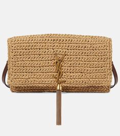 Designer Natural Rectangular Crochet Bag, Designer Rectangular Natural Crochet Bag, Designer Natural Color Rectangular Crochet Bag, Designer Rectangular Straw Bag With Gold-tone Hardware, Luxury Straw Bags With Gold-tone Hardware, Luxury Straw Shoulder Bag In Rectangular Shape, Luxury Rectangular Straw Shoulder Bag, Natural Straw Bags With Gold-tone Hardware, Designer Straw Shoulder Bag With Top Handle